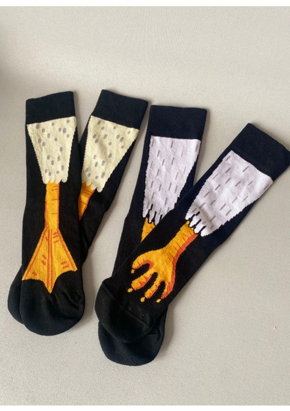 2’li Kuş Ayağı Desenli Unisex Soket Çorap Seti – Ördek & Kuş Pençesi Tasarım (1 Çift + 1 Çift) fiyatları