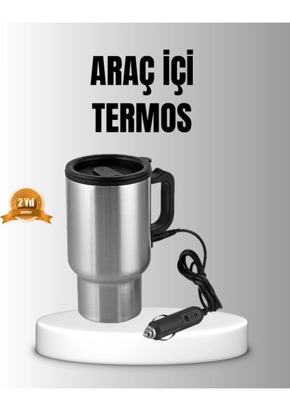 Araç Içi Su Isıtıcı Termos Kupa 12 Watt Enerji Tasarruflu