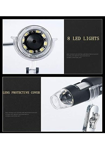 8ledli 1600X Zoom Dijital Taşınabilir USB Mikroskop indirimleri