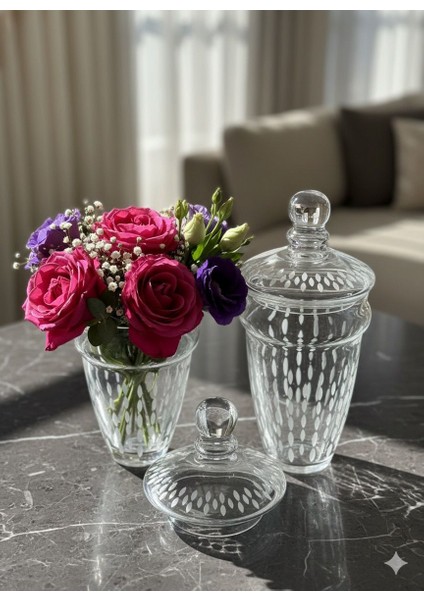 2'li Kristal Cam Kavanoz modelleri