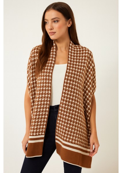 Triko Şal Çift Taraflı Pamuklu Omuz Şalı 170X60CM Jakarlı Kadın Şal Anne Hediyelik