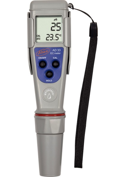 AD33 Cep Tipi Iletkenlik (Ec Metre) ve Sıcaklık Ölçer (0 - 1999 Μs/cm)