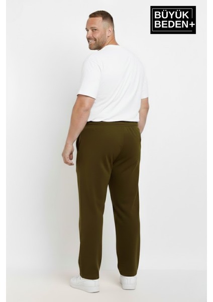 Erkek Büyük Beden New York Baskılı Rahat Kesim Lastikli Bel Paça Reçme Eşofman Altı SPR26EA952-5 modelleri