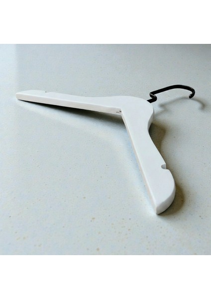 Ahşap Beyaz Renk Çocuk Elbise Gömlek Askısı Bebek Askısı Kıyafet ve Elbise Askısı 10 Adet 1.kalite modelleri