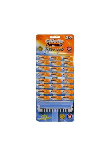 Permatik Banyo Saplı Jilet Kartela 48 Parça (5148)