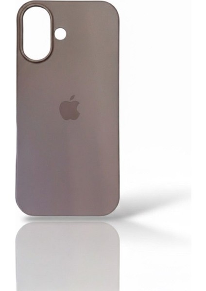 Iphone 17 Serisi ile Uyumlu Lansman Logolu Silikon Telefon Kılıfı, Içi Kafide Kılıf