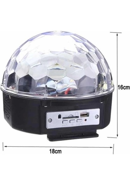 Disko Topu Renkli Işıklı Lazer Parti Bluetooth Bağlantılı LED Küre modelleri