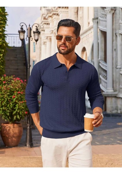 Metropol %100 Pamuk Polo Yaka Erkek Triko Kazak modelleri