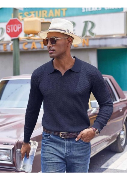 Metropol %100 Pamuk Polo Yaka Erkek Triko Kazak fırsatları