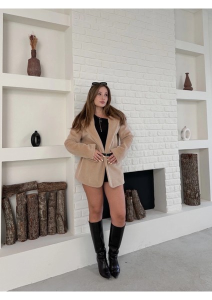 Fok Ceket Premıum Kalite Bej ST255860 fiyatları