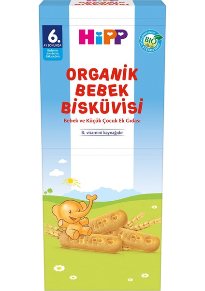 Organik Bebek Bisküvisi 180 G 4 Adet
