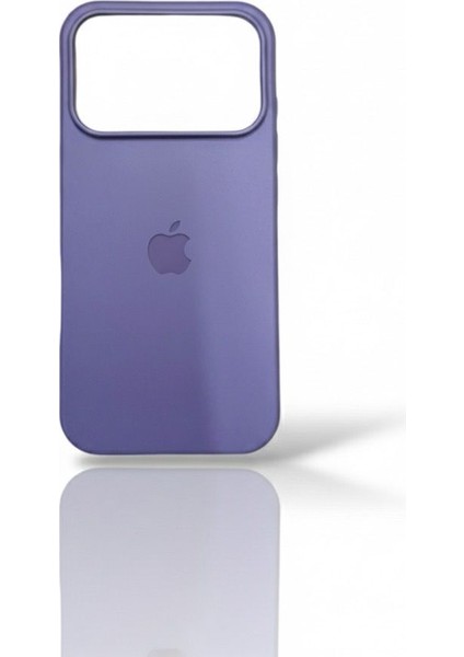 Iphone 17 Serisi ile Uyumlu Lansman Logolu Silikon Telefon Kılıfı, Içi Kafide Kılıf