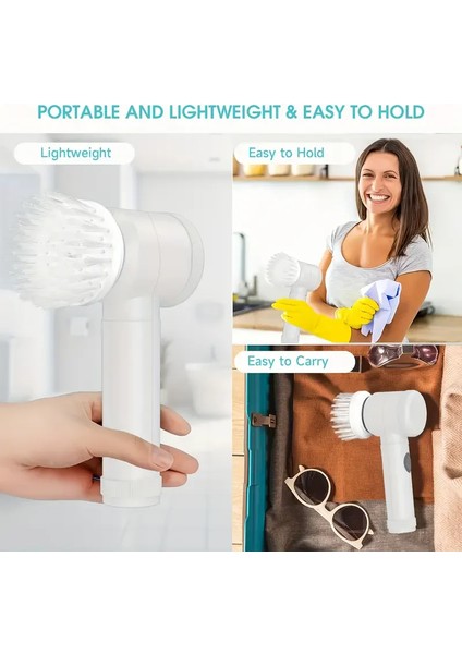 Egonex Çok Fonksiyonlu Banyo Mutfak Lavabo Şarjlı Temizlik Fırçası fırsatları