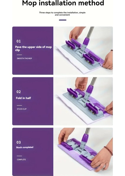 Egonex Istediğin Bezi Tak Kullan Mandallı Mop Teleskopik Saplı (Yer Cam Temizliği)