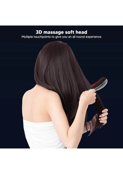 Egonex ​​buharlı Titreşimli ve Kırmızı Mavi Işık Terapili Kafa ve Saç Bakım Tarağı