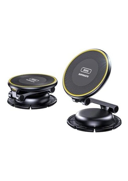 Kablosuz Magsafe Araç Montaj Şarj Cihazı, Tamamen Metal 15W Hızlı Magsafe Şarj Cihazı, Eller Serbest Manyetik Telefon Tutucu Gösterge Paneli, 16 Pro Max/ 15 14 13 12 Pro Max Plus modelleri