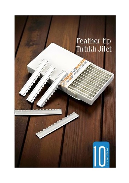 Hsnet Feather Tip Tırtıklı Ustura Jileti 10 Adet