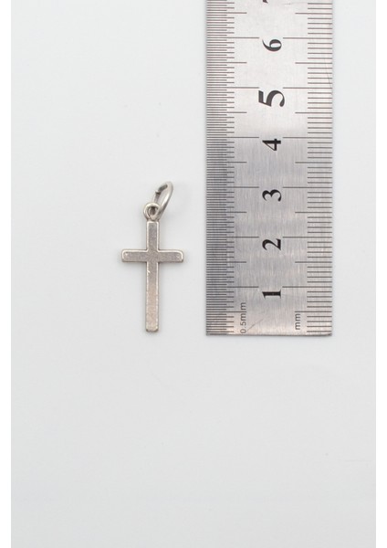 Minimalist Haç Kolye Ucu - Antik Gümüş Kaplama modelleri
