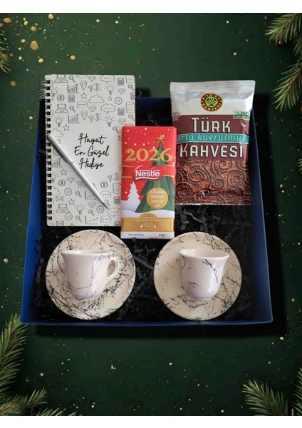 Yılbaşı Türk Kahvesi Konsept Hediye Kutusu,yılbaşı Hediye Kutusu, Noel
