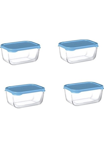Snowbox Kapaklı Saklama Kabı 420 cc (4 Adet)