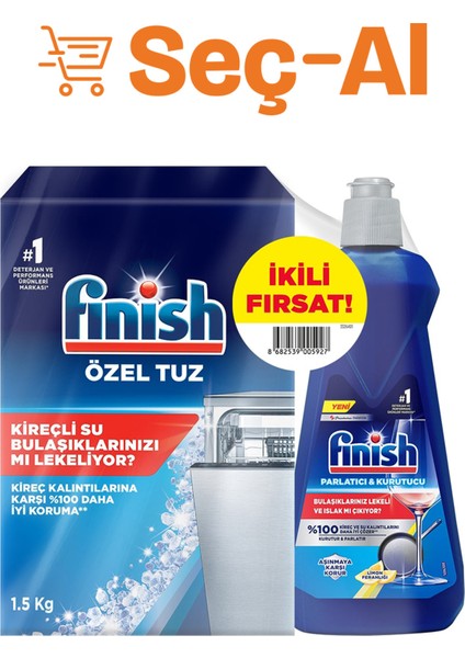Tuz 1.5 kg + Finish Parlatıcı 400 ml Set
