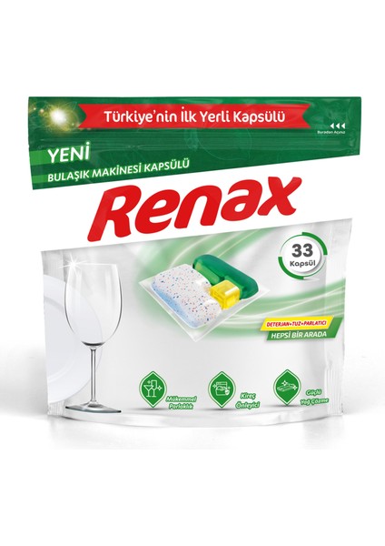 Bulaşık Makinesi Kapsülü Hepsi Bir Arada 33'lü 346 G