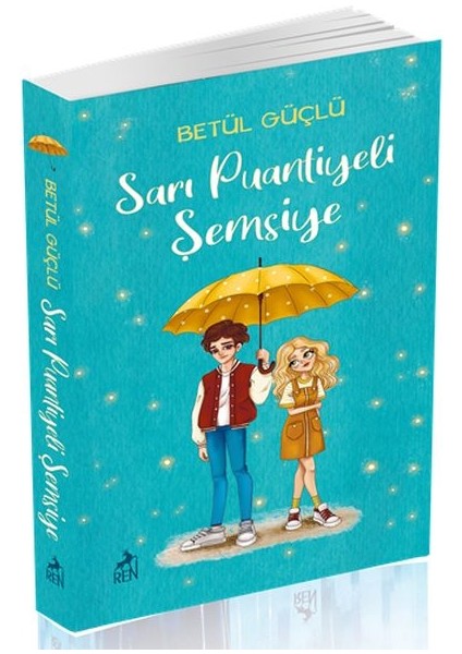 Sarı Puantiyeli Şemsiye - Ciltsiz