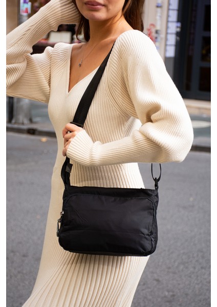 Kadın 4 Bölmeli Su Geçirmez Paraşüt Kumaş Ayarlanabilir Çapraz Askılı Çanta fiyatları