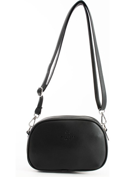 Kadın Suni Deri Yumuşak Doku Ayarlanabilir Çapraz Askılı Şık Görünümlü 2 Gözlü Omuz Çantası fırsatları