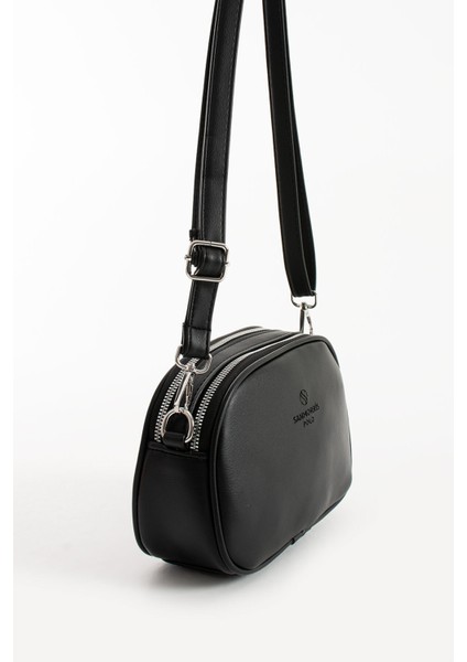 Kadın Suni Deri Yumuşak Doku Ayarlanabilir Çapraz Askılı Şık Görünümlü 2 Gözlü Omuz Çantası indirimleri