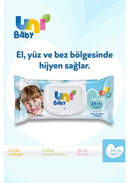Aktif Bebek Islak Mendil 24+ Ay 3X52 Adet (5 Adet) fiyatları
