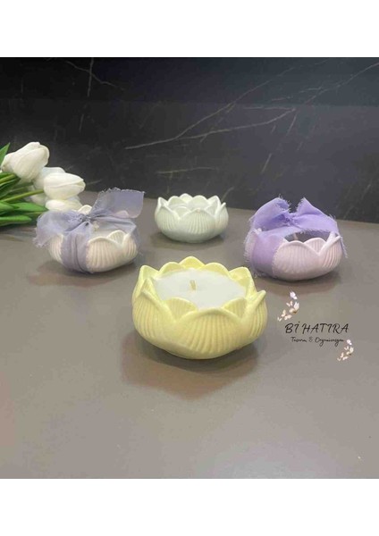 El Yapımı Dekoratif Lotus Mum Renk Belirtiniz 1 Adet Fiyatıdır!