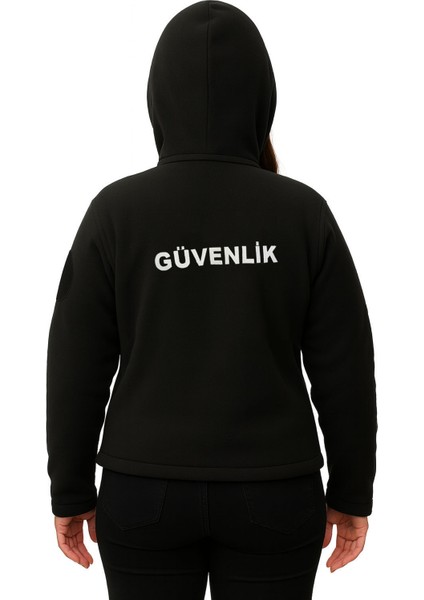 Nakış Işlemeli Önden Yazılı Kadın Kapşonlu Özel Güvenlik Polar