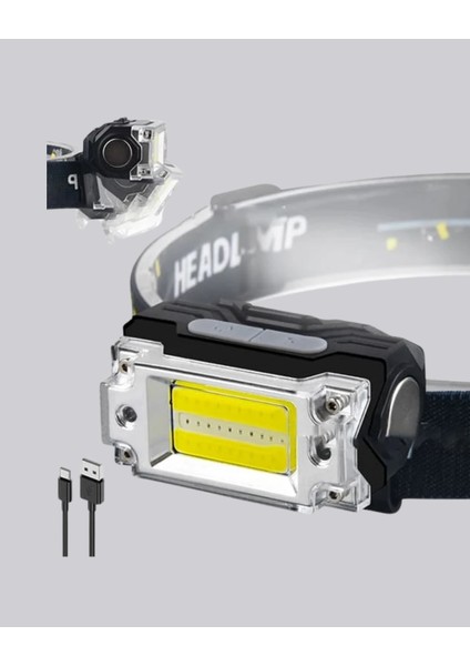 Kafa Lambası LED Fener Pratik Taşınabilir Ayarlanabilir USB Şarjlı modelleri