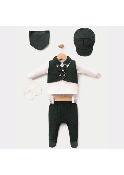 0-3 Ay Erkek Bebek Yeni Doğan Waffle 7'li Battaniyeli Alt Üst Takım Hastane Çıkışı Zıbın Seti modelleri