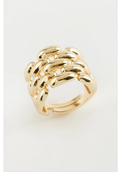 Ieg Zincir Şekilli Metal Yüzük