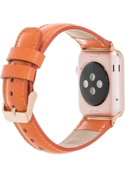 Apple Watch Uyumlu Deri Kordon 42-44-45MM F5 Taba fiyatları