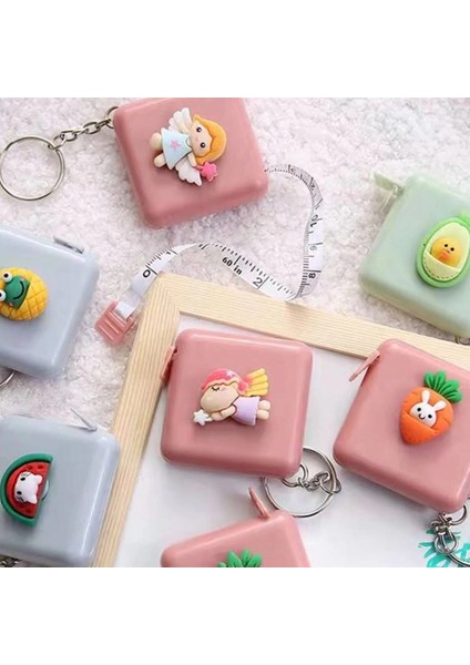 Sevimli Yumuşak Stickerli 150 cm Uzunluğunda Pratik Taşınabilir Çanta Boy Anahtarlıklı Mezura fiyatları