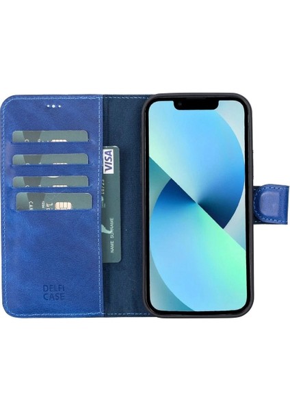 Apple iPhone 12 Pro Uyumlu Deri Cüzdanlı Kılıf Okyanus Mavi fırsatları