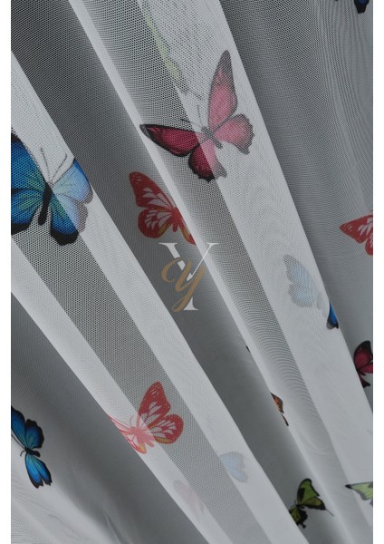 Baskılı Kurşunlu Grek Tül Perde Çocuk Kelebek fırsatları