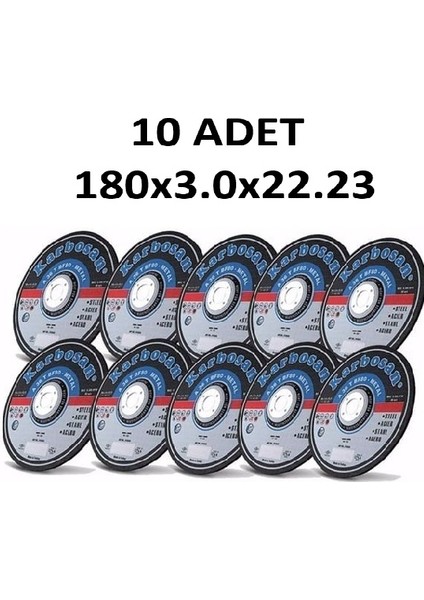 Metal Kesme Diski 180X3.0X22.23 (10 Adet)