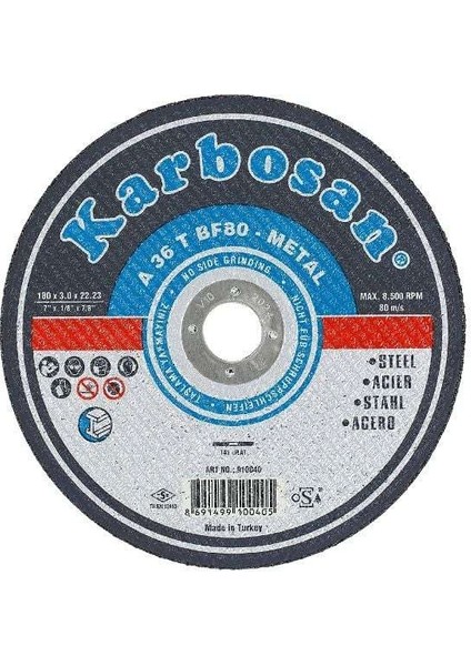 Metal Kesme Diski 180X3.0X22.23 (10 Adet) fiyatları