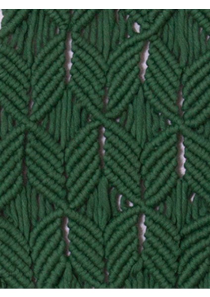 El Yapımı Makrome Yılbaşı Ağacı Duvar Dekoru, Süsler, 40X90 Yeşil indirimleri