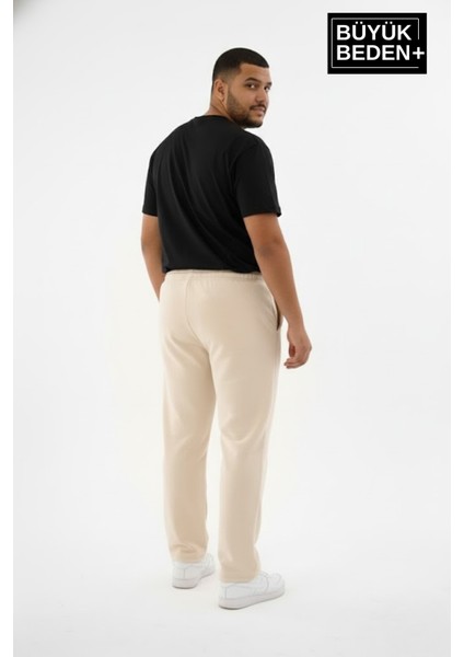 Erkek Büyük Beden N Logo Baskılı Rahat Kesim Lastikli Bel Paça Reçme Eşofman Altı SPR26EA952-4 fiyatları