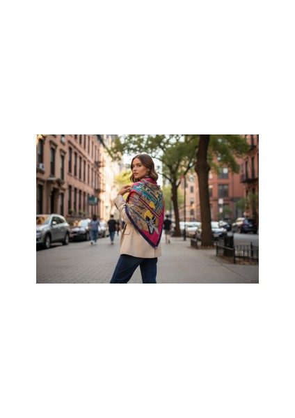 Karışık Desenli Renkli Fular 70 x 70 fiyatları