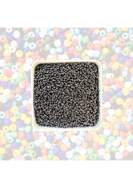 Kum Boncuk 3 mm Siyah Renk Solmaz Takı Boncuğu 50 Gram - MCH3MMKUM-0