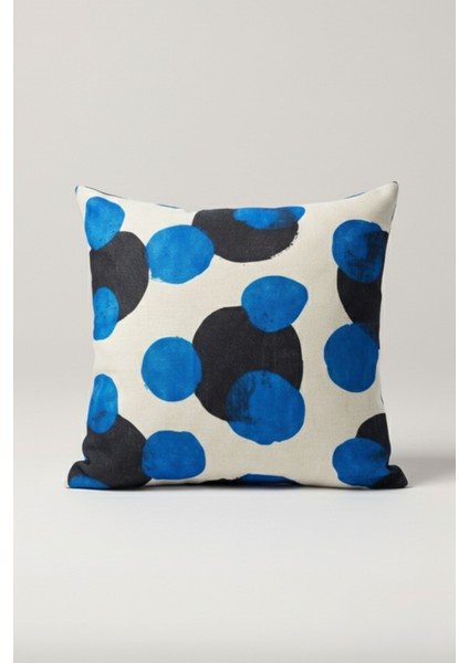 Soyut Daire Desenli Kırlent Kılıfı 45X45 cm