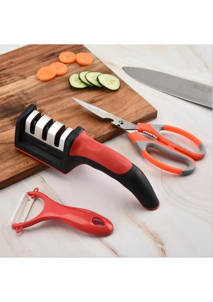 3'lü Mutfak Seti Bileme + Makas + Soyacak Egonex fiyatları