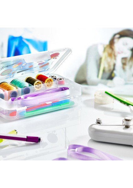 Çift Taraflı Bölmeli Hobi Dikiş Kutusu Ardunio Malzeme Kutusu (5224)