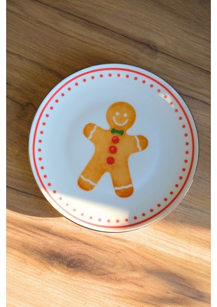 Porselen Kurabiye Adam Pasta Tabağı Altın Yaldızlı 20,50CM fiyatları